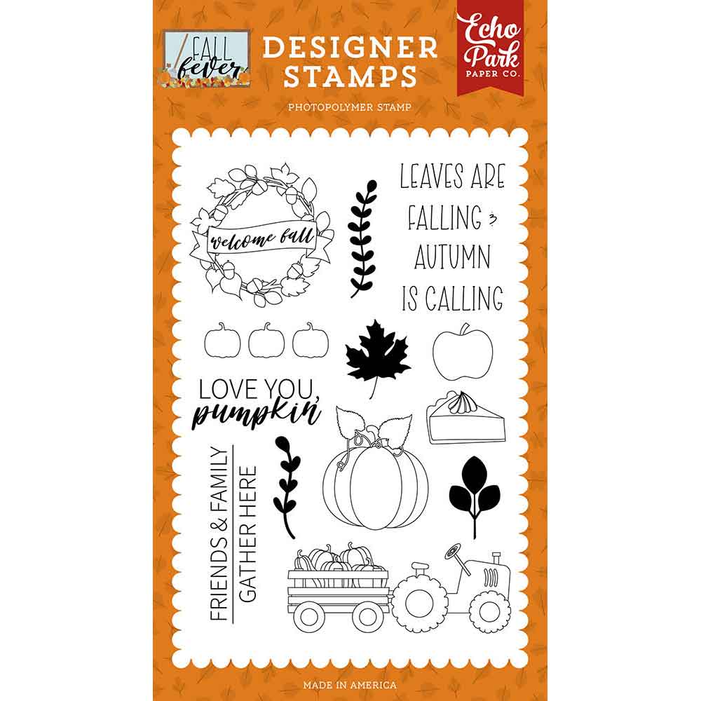 Love You Pumpkin Stamp Set – Fall Fever – Echo Park Online Sale