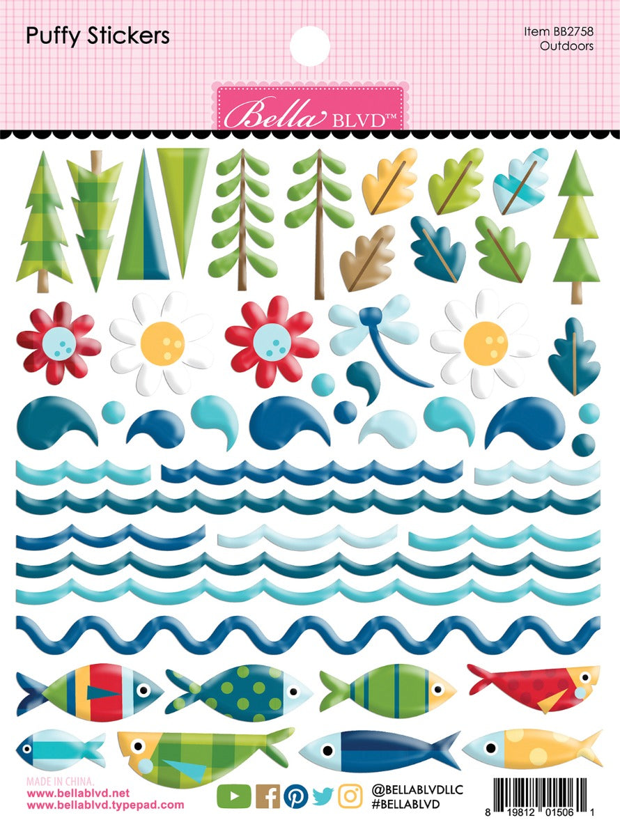 Outdoors Puffy Stickers – Bella Blvd Supply