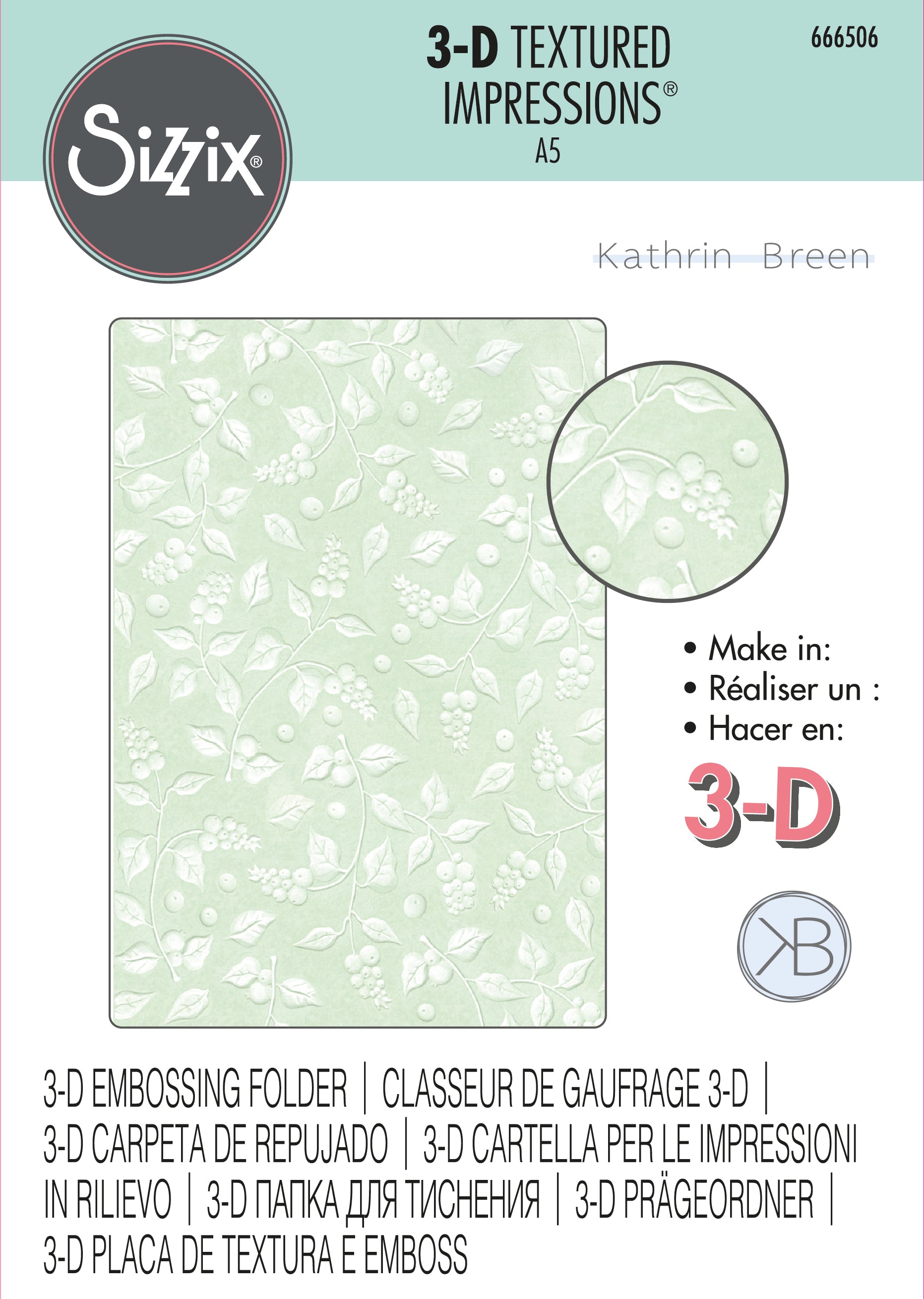 Snowberry 3DTextured Emboss Folder  – Sizzix Online Sale