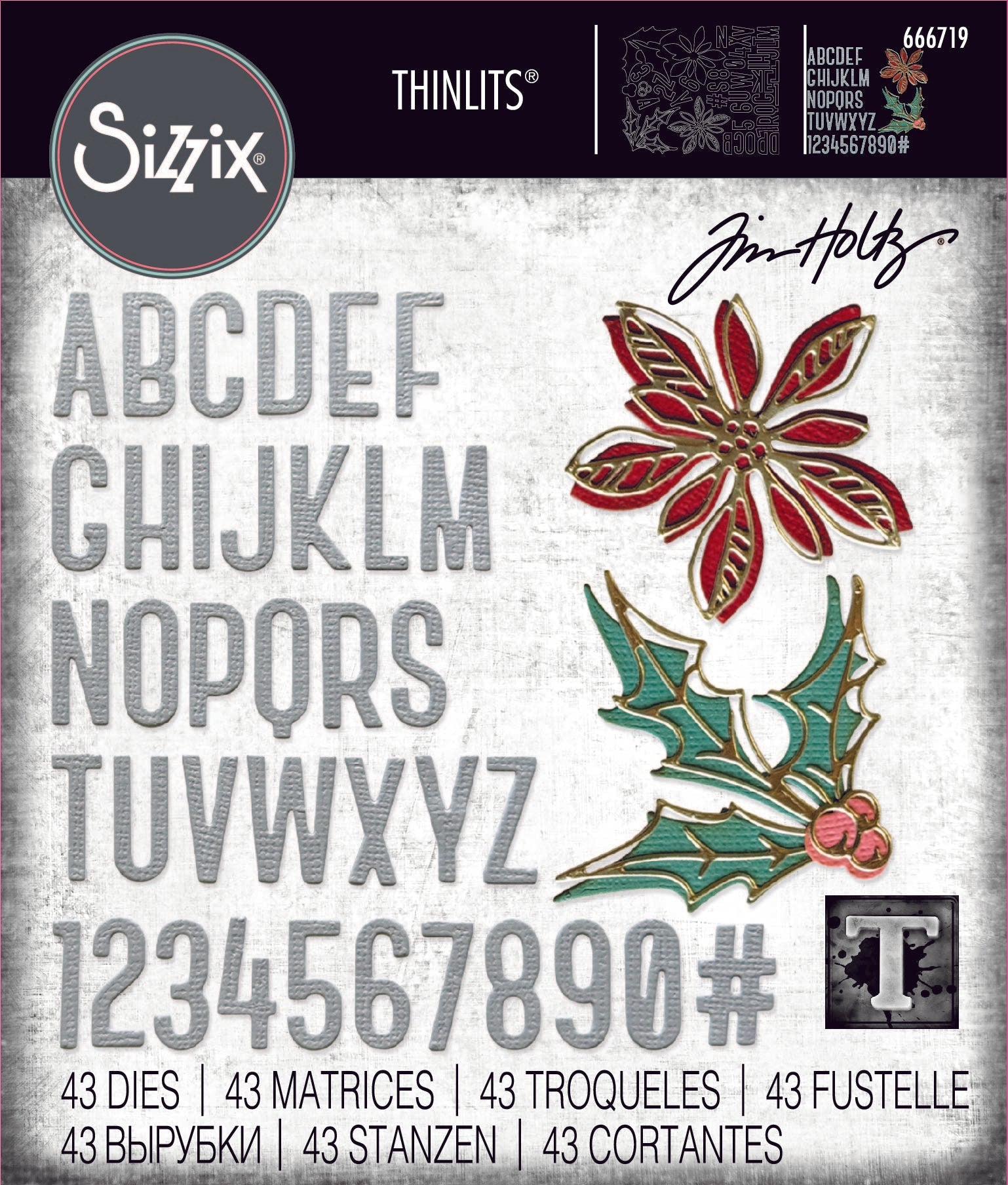 Seasonal Sketch Thinlits Die Set – Back from the Vault – Tim Holtz – Sizzix Discount