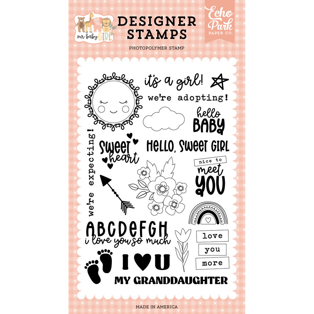 Nice To Meet You Stamp Set – Our Baby Girl – Echo Park Hot on Sale
