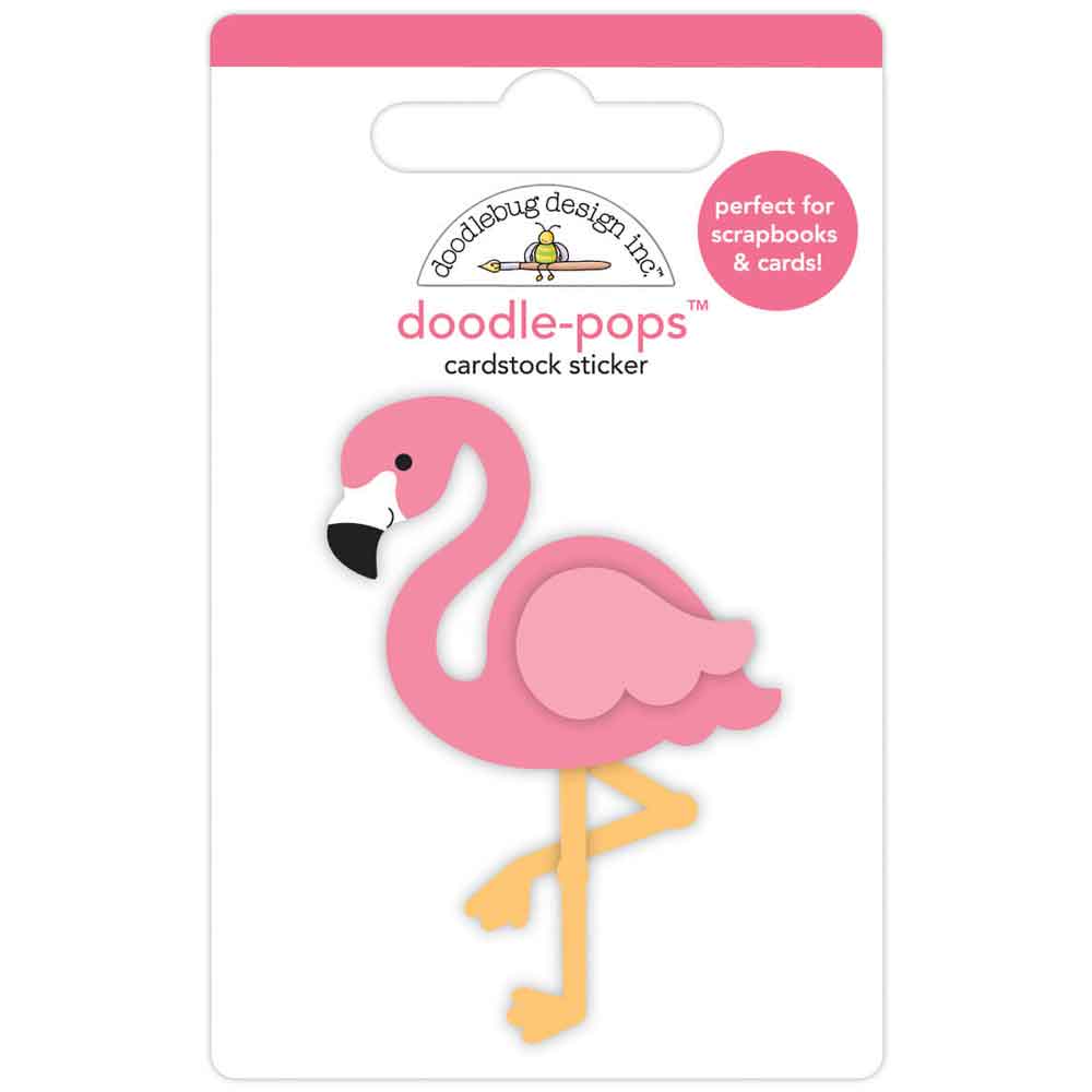 Pink Flamingo Doodle-Pops – Seaside Summer – Doodlebug Sale
