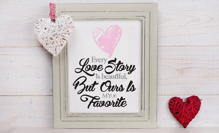 Our Love Story SVG Image File Download for Valentine’s Day Projects Fashion