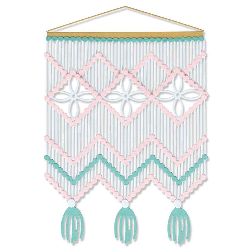 Macrame Card Front Thinlits Die Set – Jennifer Ogborn – Sizzix Fashion