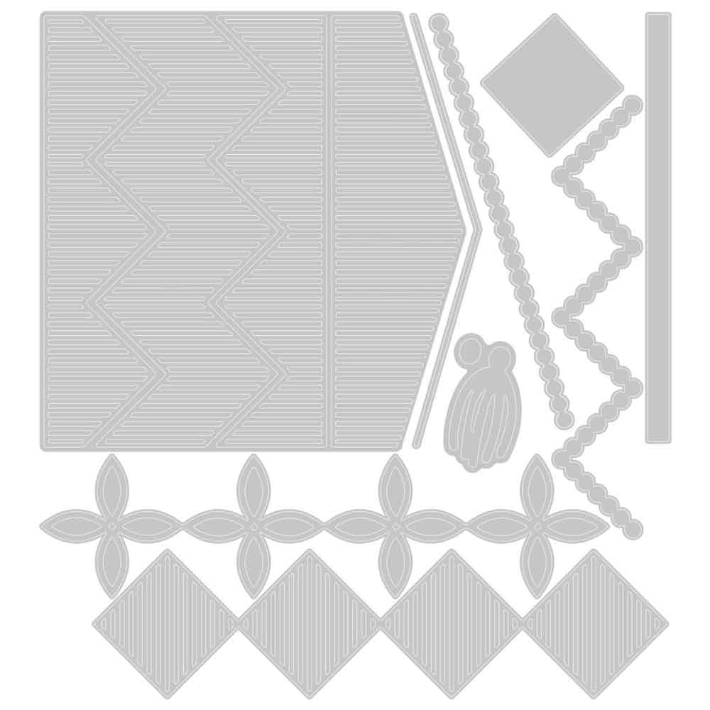 Macrame Card Front Thinlits Die Set – Jennifer Ogborn – Sizzix Fashion