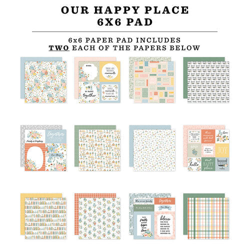 Our Happy Place 6″ x 6″ Paper Pad – Echo Park on Sale