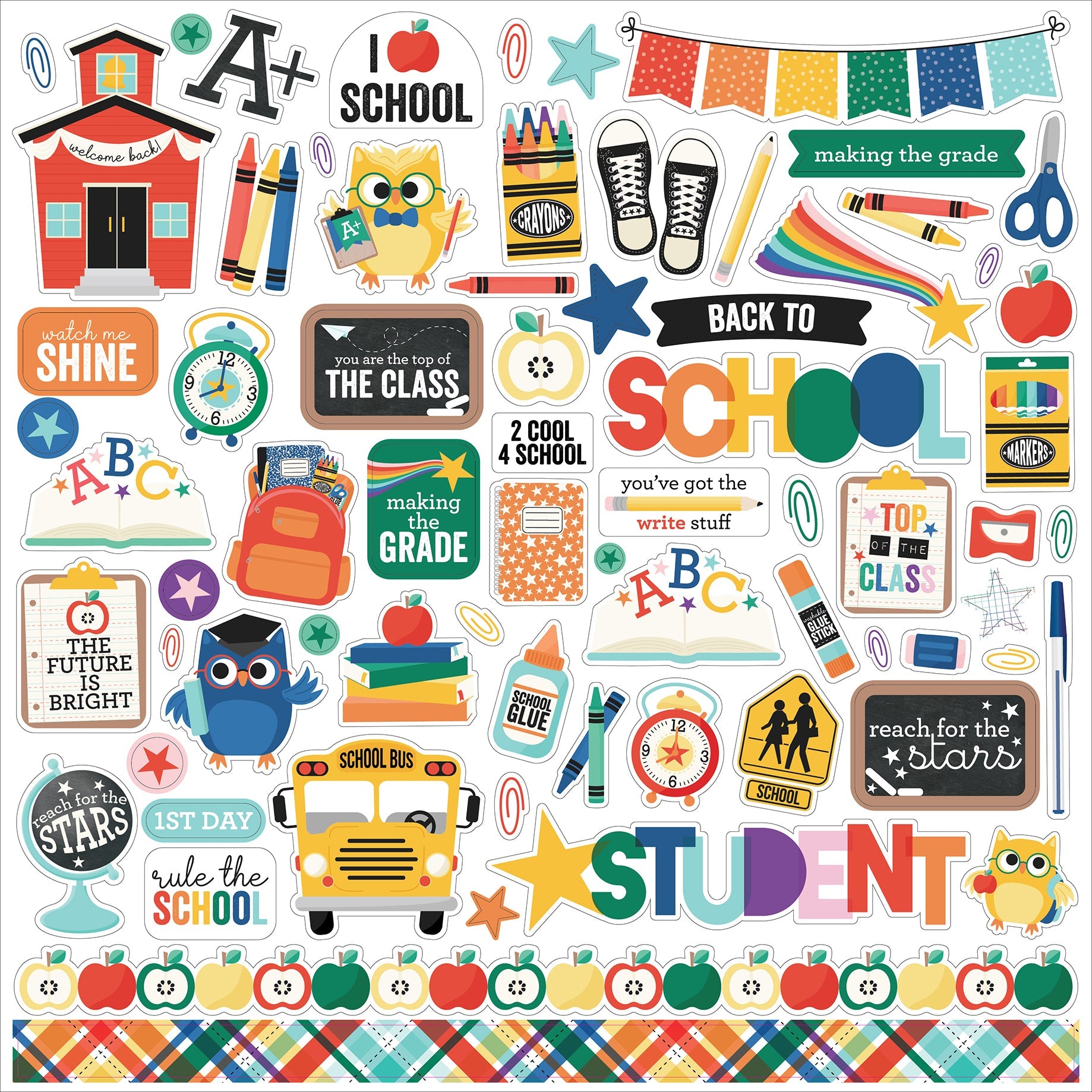 Off To School Element Stickers – Echo Park Online Hot Sale