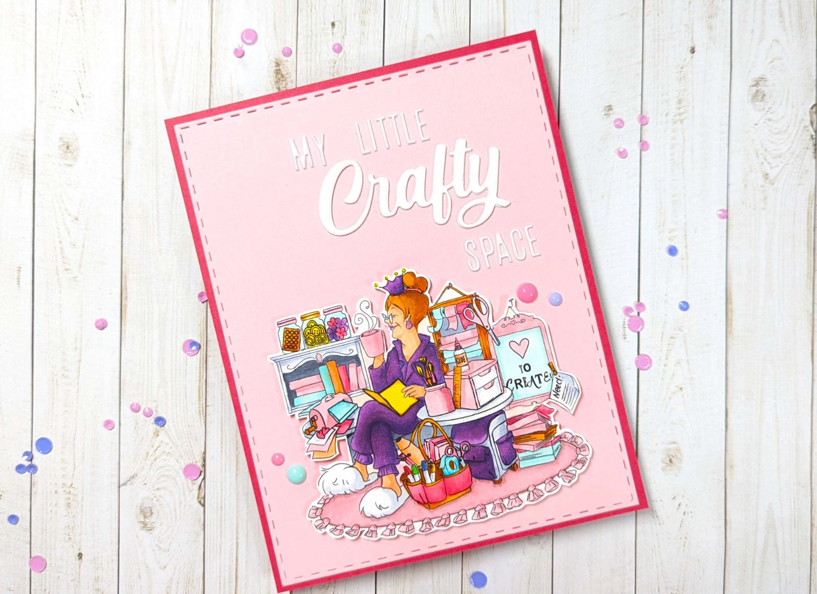 Queen of Craft Clear Stamps & Die Set – Laugh Lines Collection – Art Impressions on Sale