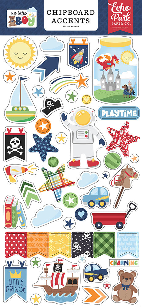 My Little Boy Chipboards Accents – Echo Park Fashion