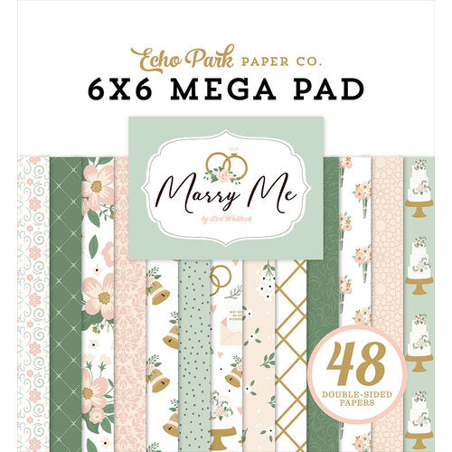 Marry Me Cardmakers 6″ x 6″ Mega Pad – Echo Park Online Hot Sale