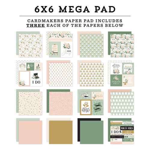 Marry Me Cardmakers 6″ x 6″ Mega Pad – Echo Park Online Hot Sale