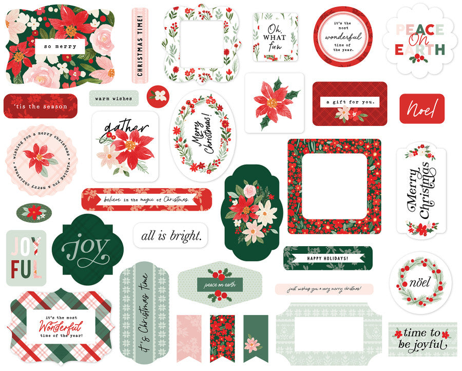 Peaceful Christmas Flora Ephemera – Carta Bella Online Sale
