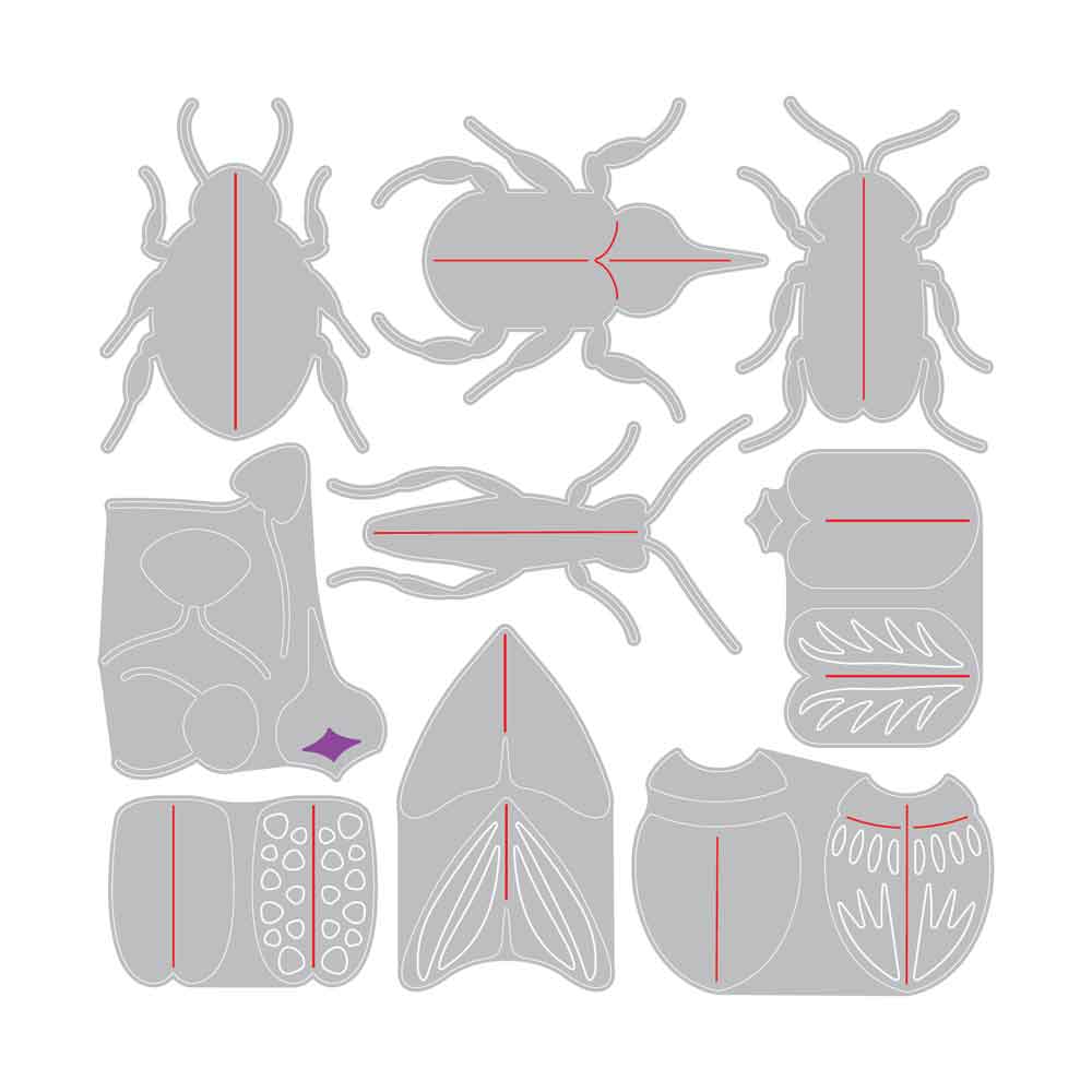 Patterned Bugs Thinlits Dies – Jennifer Ogborn – Sizzix Hot on Sale