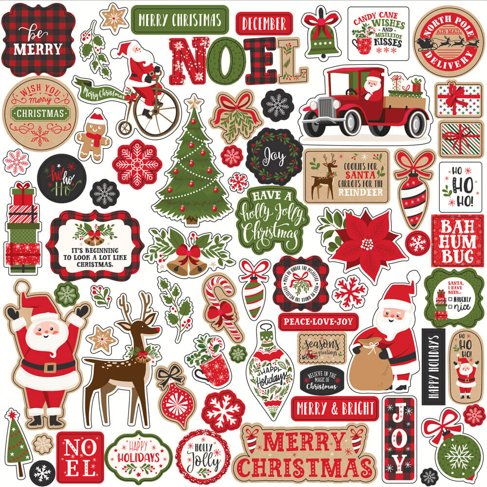 My Favorite Christmas Element Stickers – Echo Park Discount