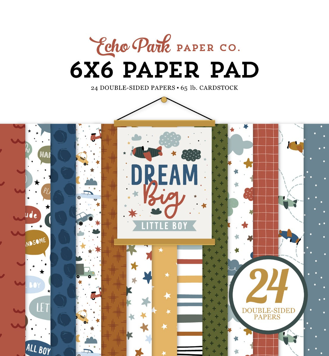 Paper Pad, 6×6 – Dream Big Little Boy – Echo Park Hot on Sale