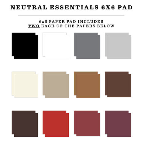 Neutral Essentials 6″ x 6″ Paper Pad – Echo Park Hot on Sale