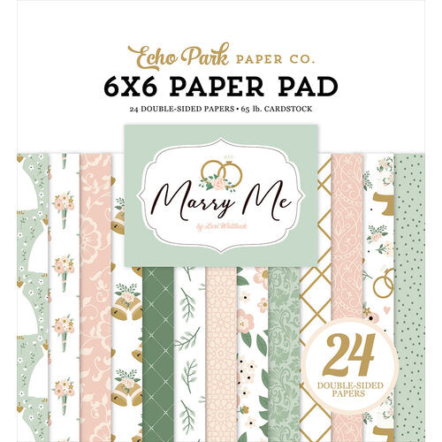 Marry Me 6″ x 6″ Paper Pad – Echo Park Hot on Sale