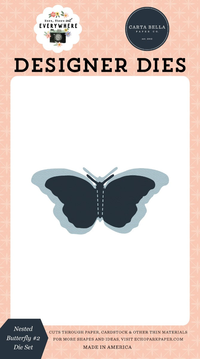 Nested Butterfly #2 Designer Dies – Here, There, and Everywhere – Carta Bella Paper Supply