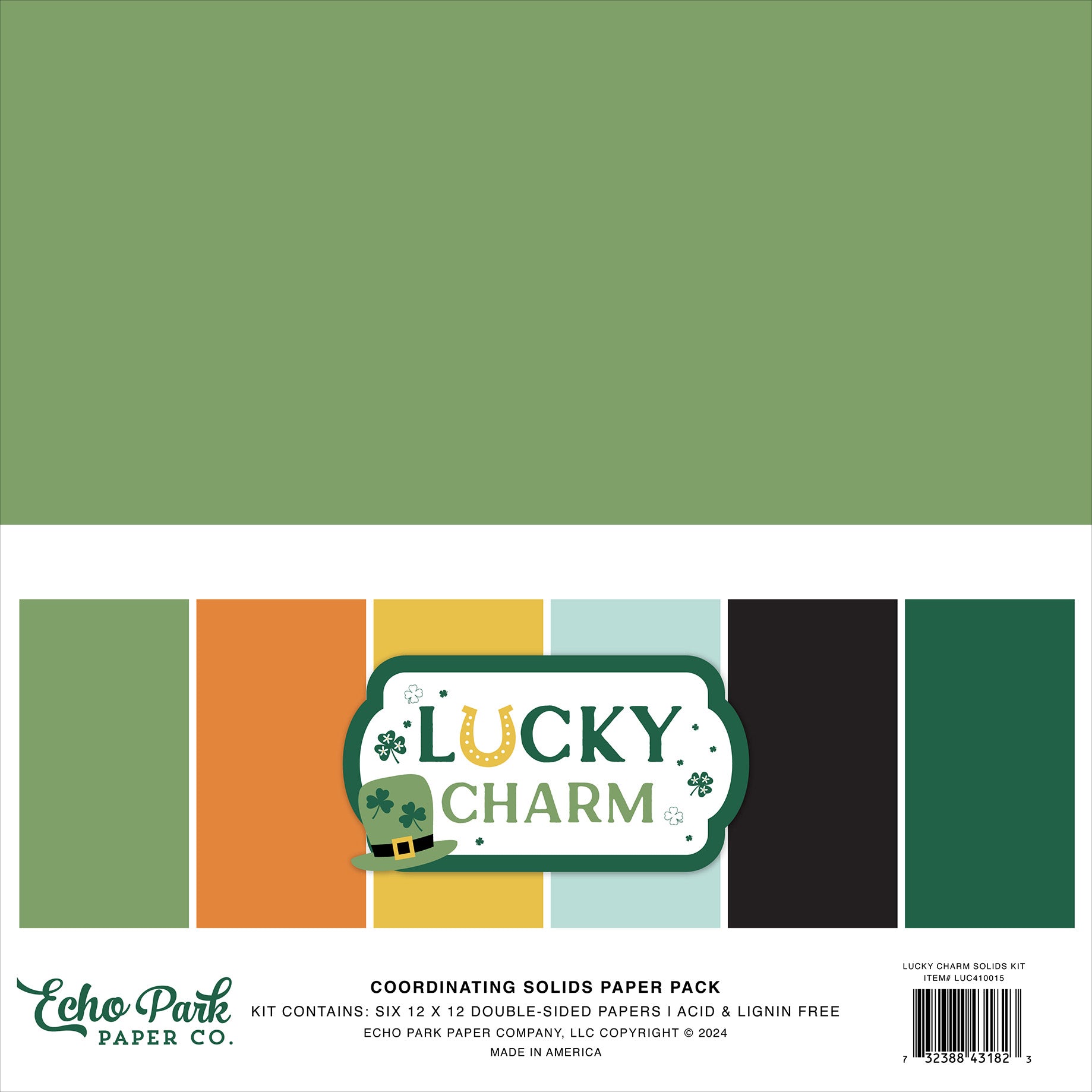Lucky Charm 12″ x 12″ Solids Kit – Echo Park Discount
