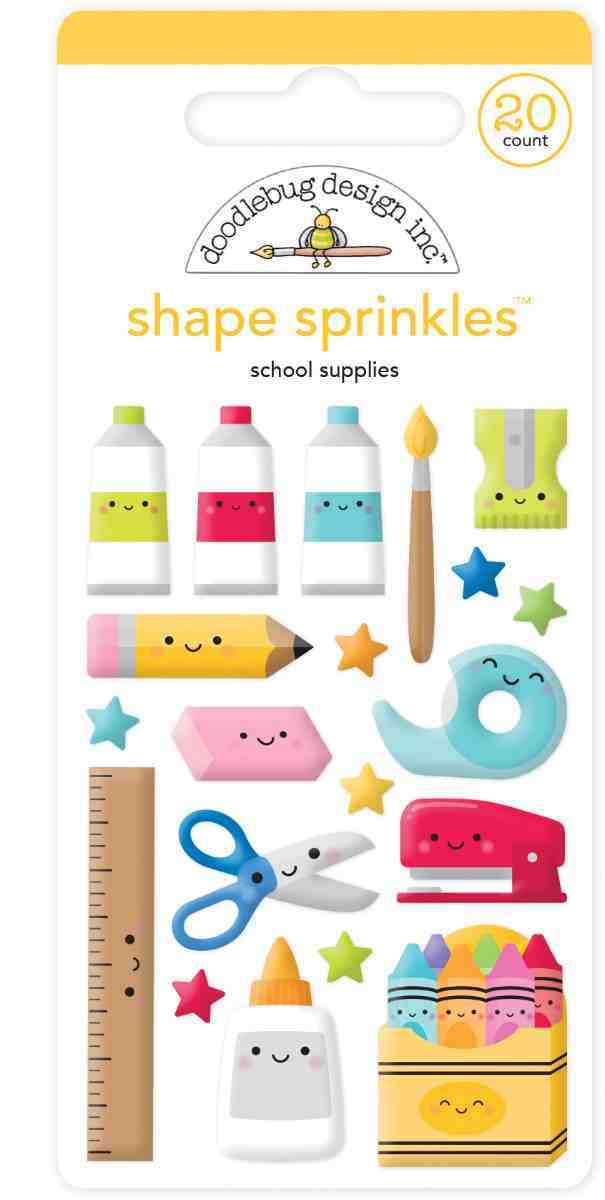 School Supplies Shape Sprinkles – School Days – Doodlebug Design Hot on Sale