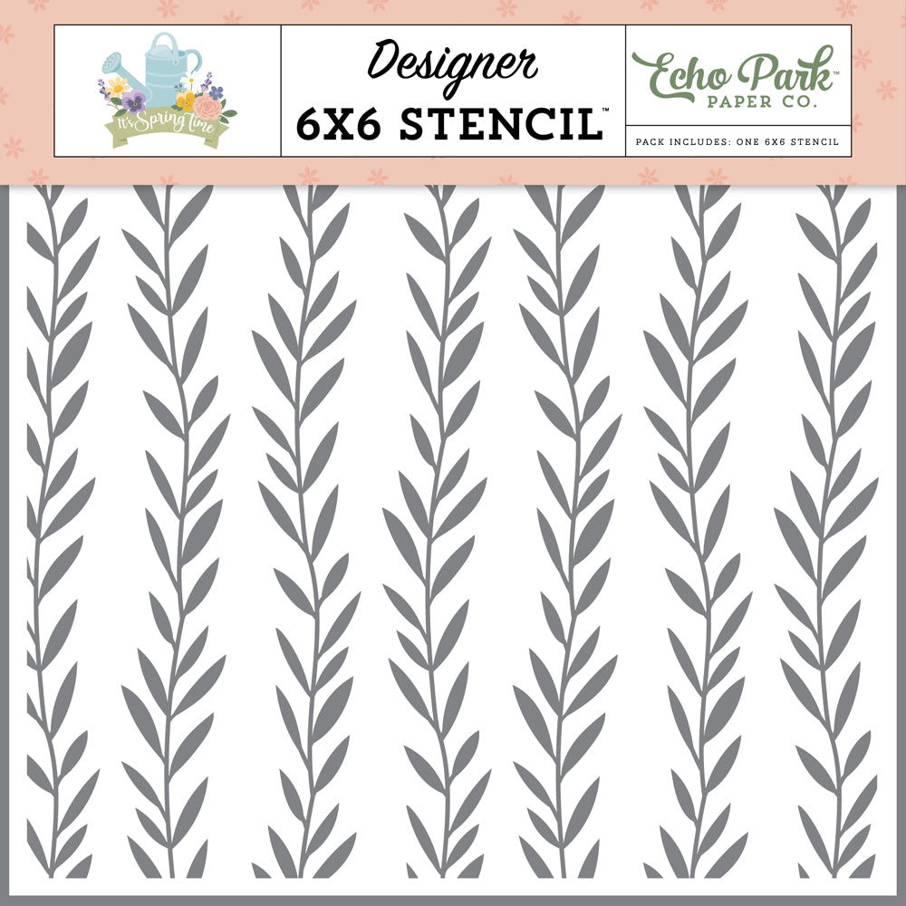 Spring Vines Stencil, 6 x 6 – It’s Spring Time – Echo Park Online now