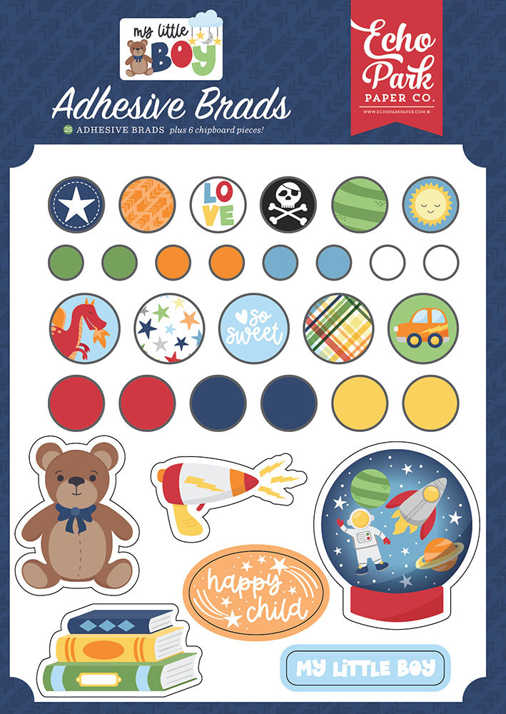 My Little Boy Adhesive Brads – Echo Park on Sale