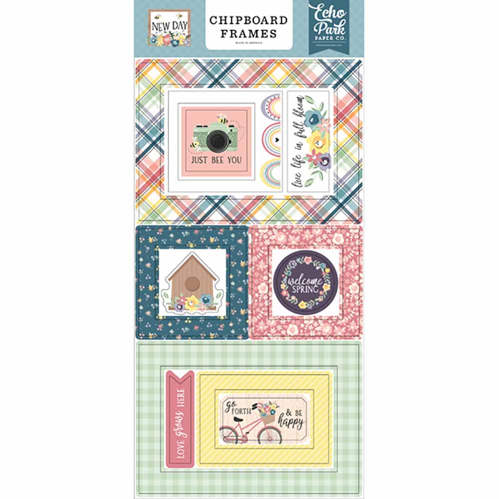 New Day Chipboard Frames – Echo Park Online