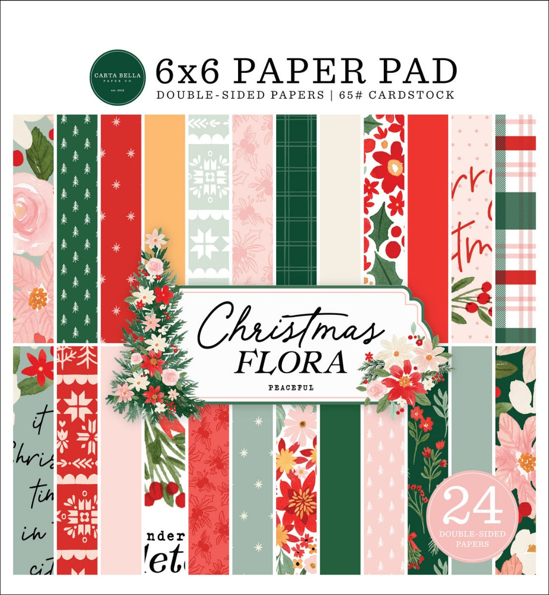 Peaceful Christmas Flora 6×6 Paper Pad – Carta Bella Sale
