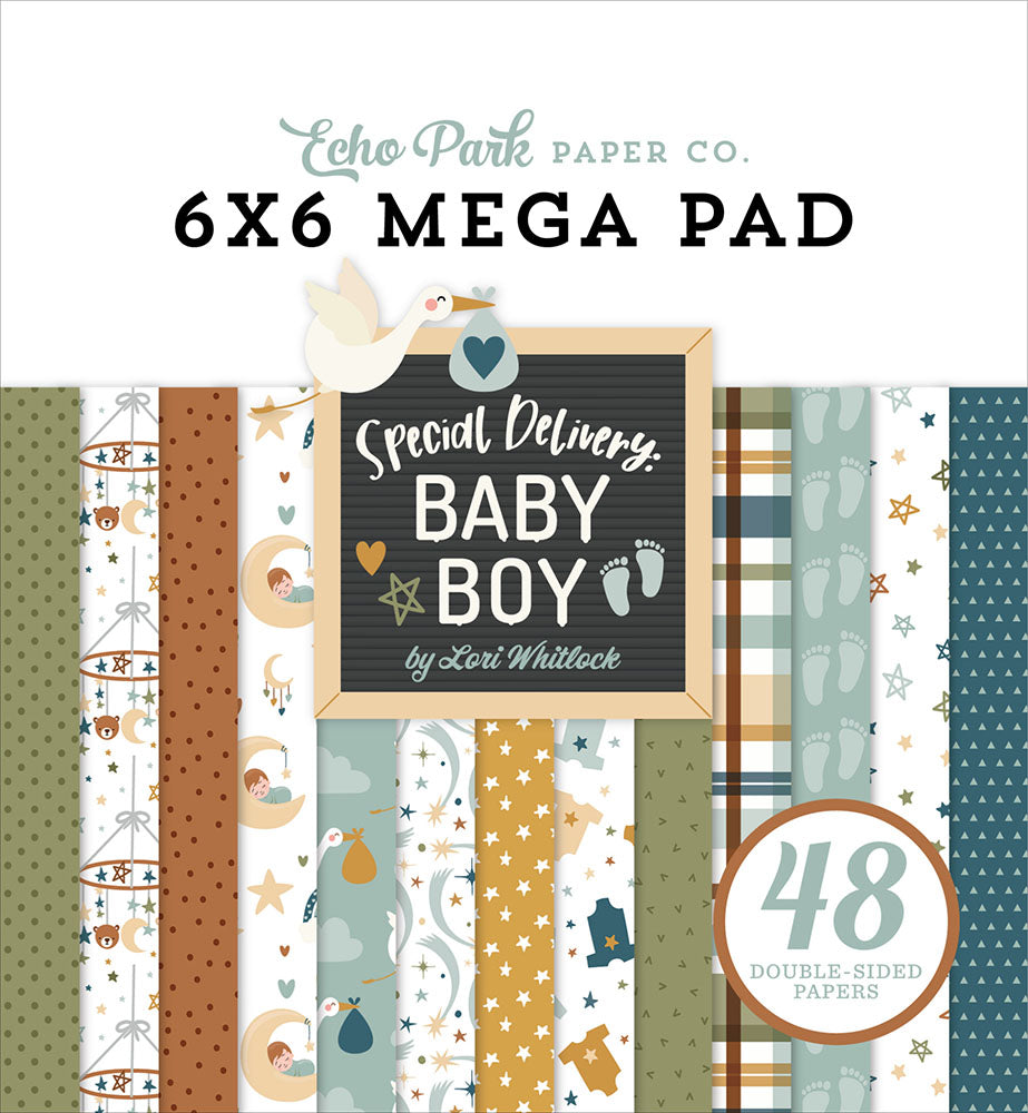 Special Delivery Baby Boy Cardmakers 6″ x 6″ Mega Pad – Echo Park on Sale