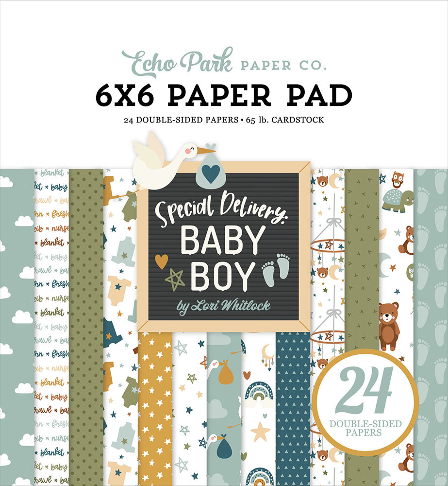 Special Delivery Baby Boy 6″ x 6″ Paper Pad – Echo Park Online
