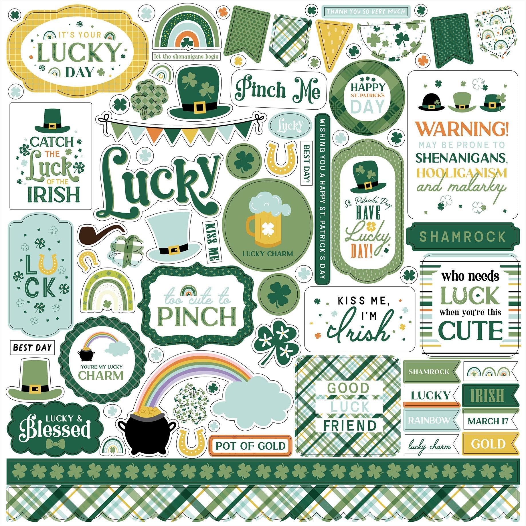 Lucky Charm Element Stickers – Echo Park Hot on Sale