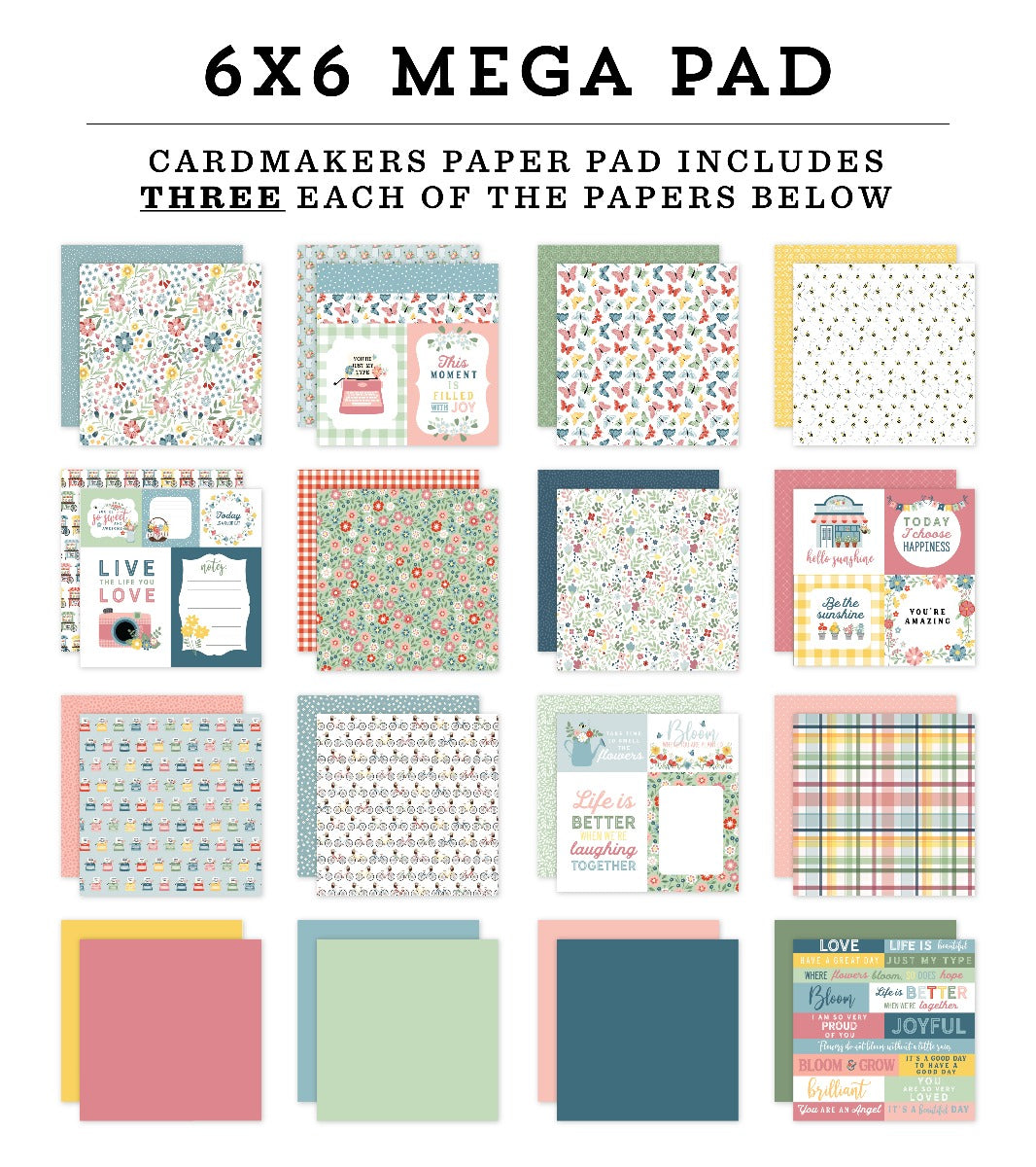 Mega Paper Pad, 6×6 – Life is Beautiful – Echo Park on Sale