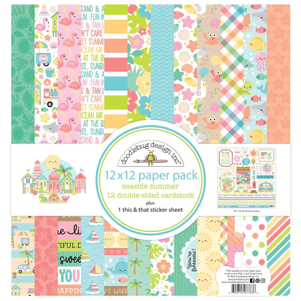 Seaside Summer 12″ x 12″ Paper Pack – Doodlebug Online Hot Sale