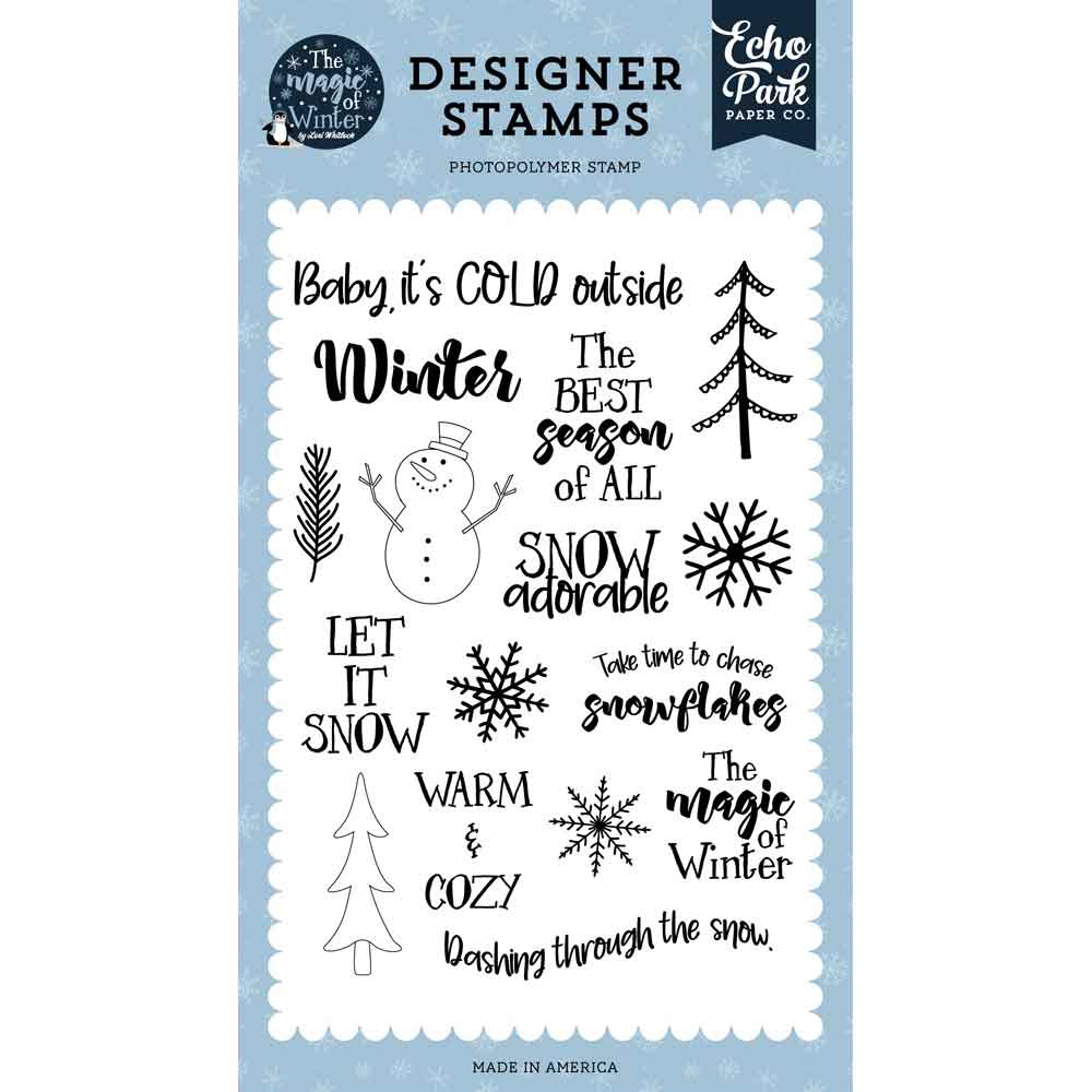 Snow Adorable Stamp Set – The Magic Of Winter – Lori Whitlock – Echo Park Discount