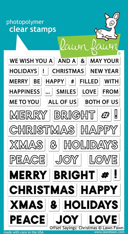 Offset Sayings: Christmas Clear Stamps – Lawn Fawn Sale