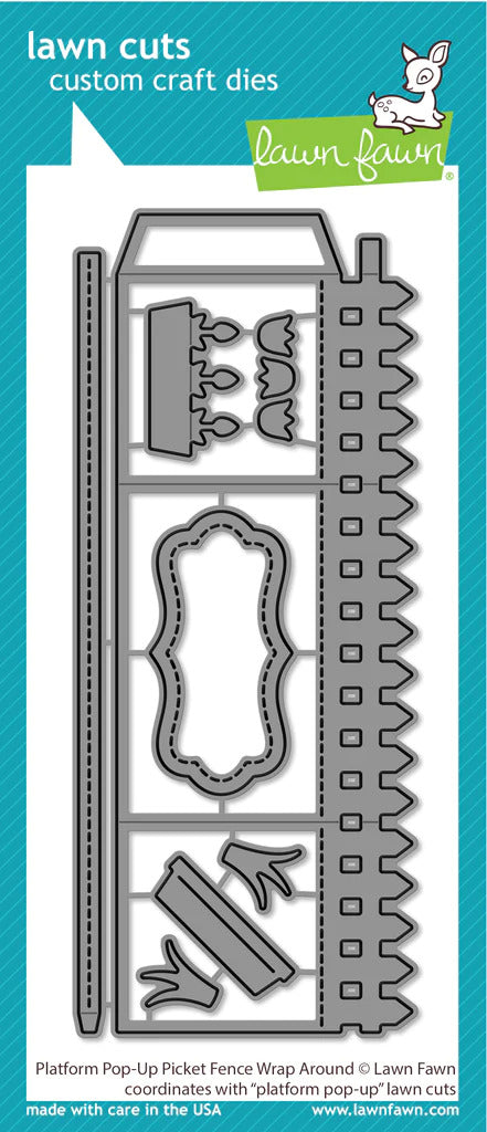 Platform Pop-Up Picket Fence Wrap Around Lawn Cut Dies – Lawn Fawn Online Sale