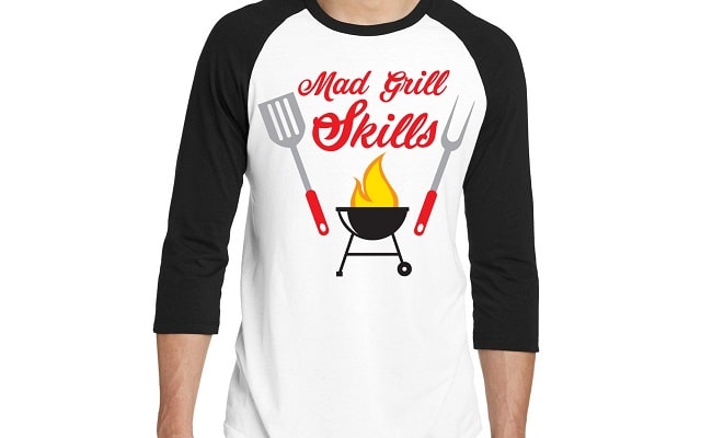 Mad Grill Skills T-shirt SVG Image File Download for Craft Projects Online Sale