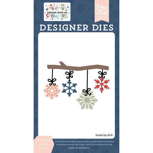 Snowflake Branch Die Set – Chilling With My Snowmies – Echo Park Online Sale