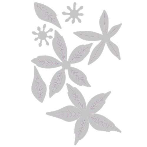 Poinsettia Flower Thinlits Dies – Let It Bloom – Olivia Rose – Sizzix Fashion