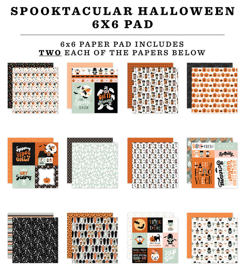 Spooktacular Halloween 6″ x 6″ Paper Pad – Echo Park Supply