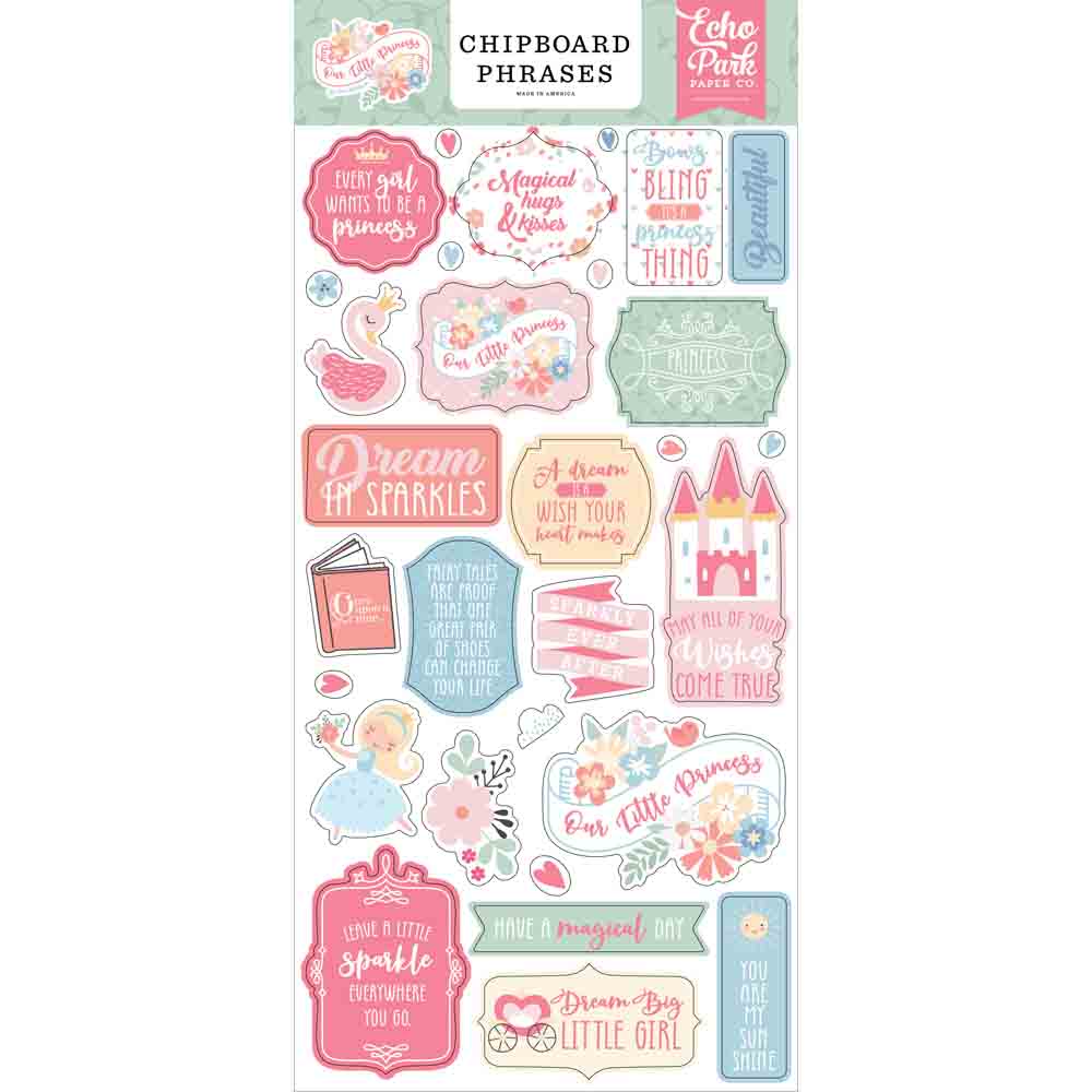 Our Little Princess Chipboard Phrases – Echo Park Online