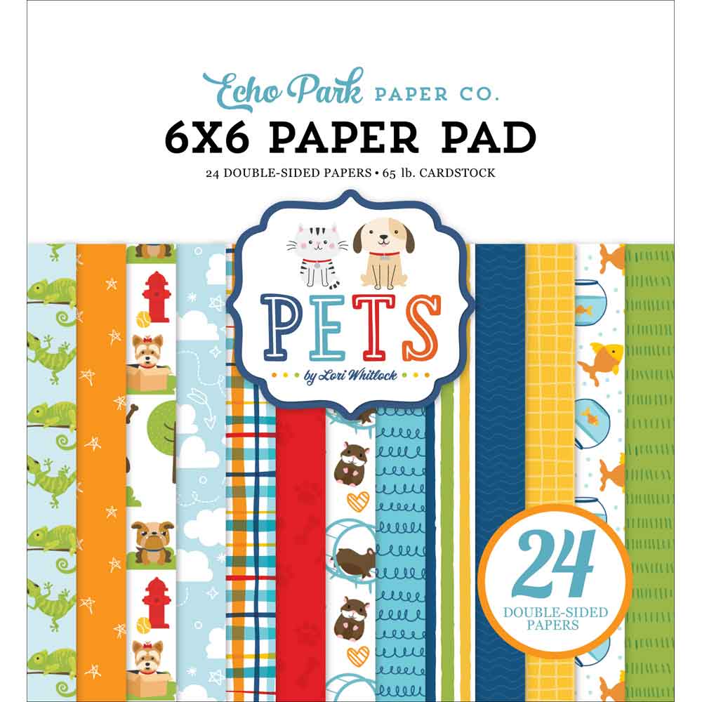 Pets 6″ x 6″ Paper Pad – Lori Whitlock – Echo Park Online Sale