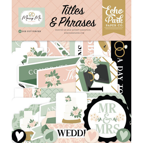 Marry Me Titles & Phrases – Echo Park Online Hot Sale