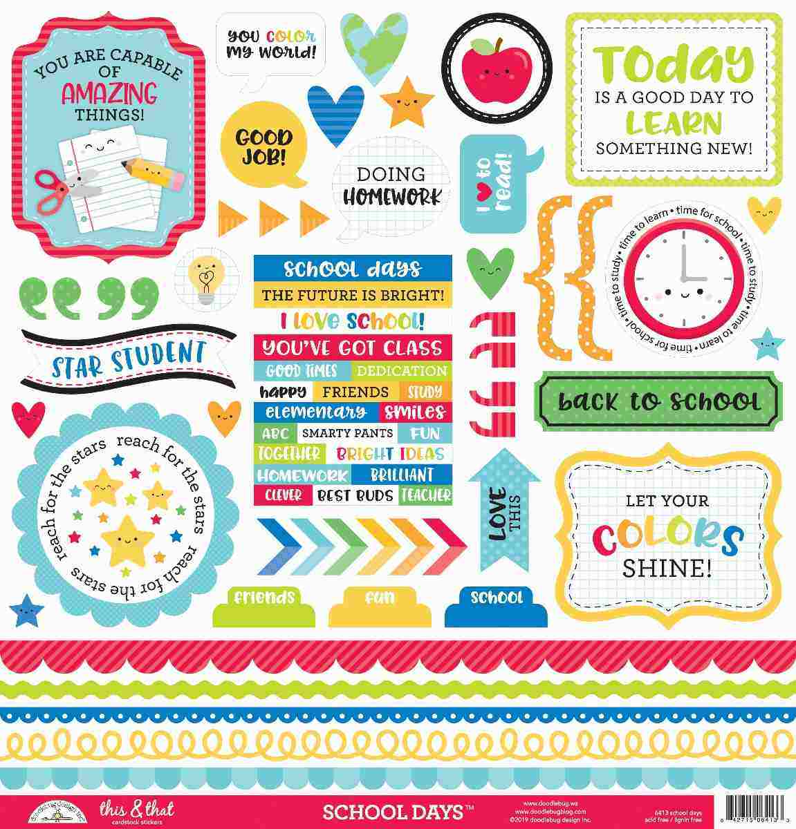 School Days This & That Stickers – Doodlebug Design Online Sale