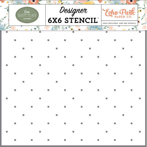 Square Diamonds Stencil – Our Happy Place – Echo Park Fashion