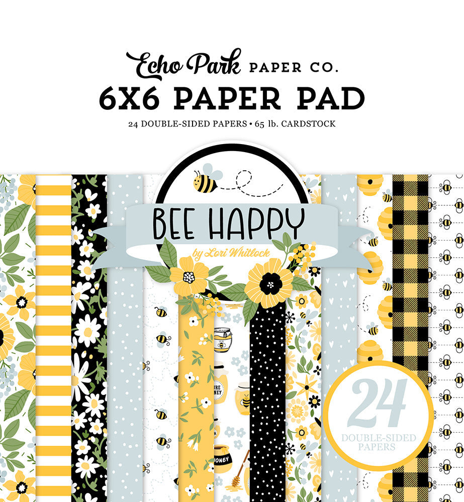 Paper Pad, 6×6 – Bee Happy Collection – Echo Park Online now
