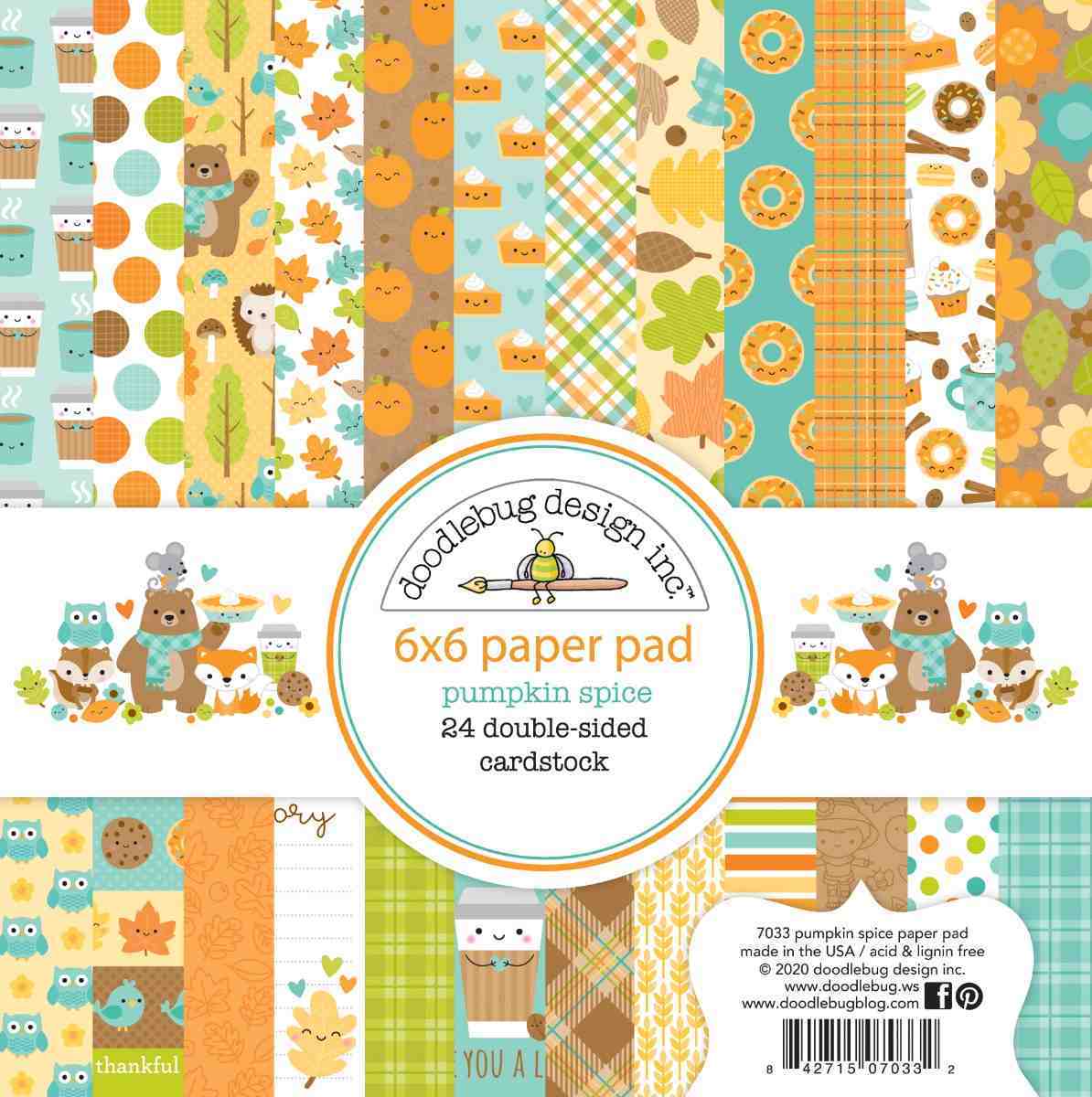 Pumpkin Spice 6″ x 6″ Paper Pad – Doodlebug Sale
