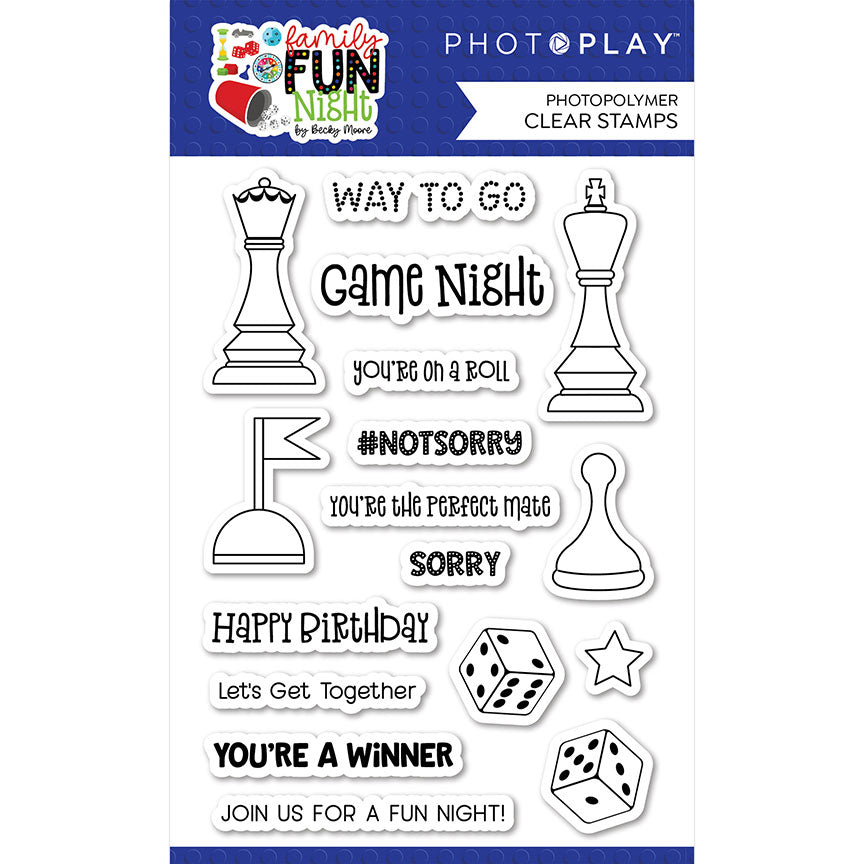 Photopolymer Stamps – Family Fun Night – Becky Moore- PhotoPlay Online