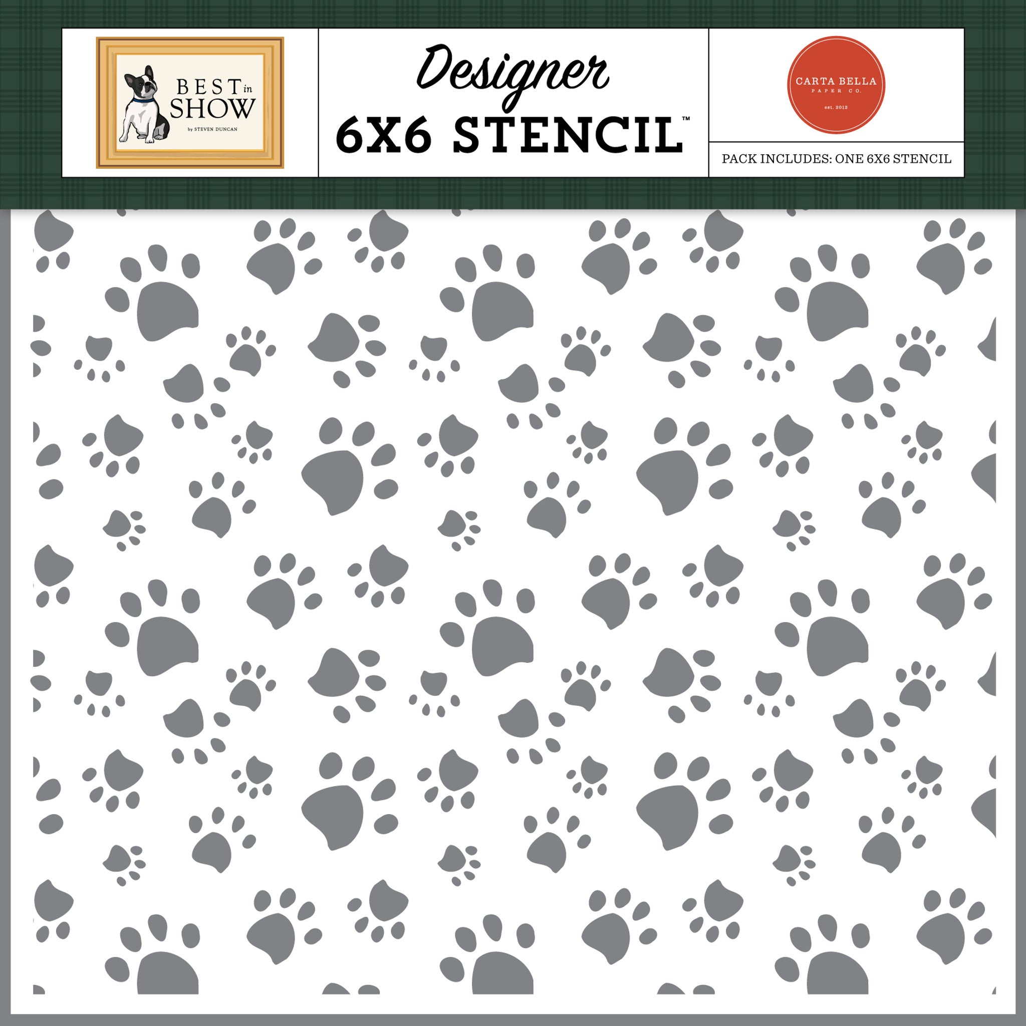 My Dog Prints Stencil – Best In Show – Carta Bella on Sale