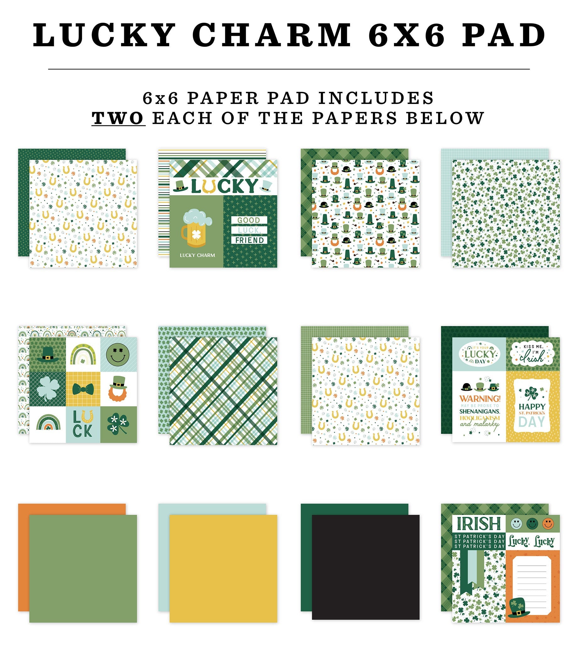 Lucky Charm 6″ x 6″ Paper Pad – Echo Park Online Sale